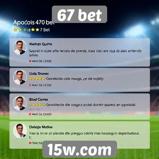 Avaliações de usuários sobre a experiência na 67 bet